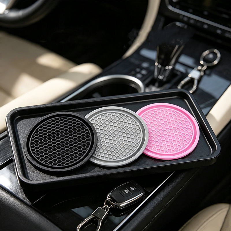 Tablet Accessories For Car - 2/4 Pezzi Portabicchieri Auto Antiscivolo Nero