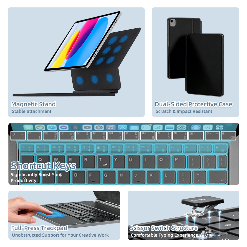 Magic Keyboard 2026 con Blueto - Tablet Keyboard Case recensione e prezzo