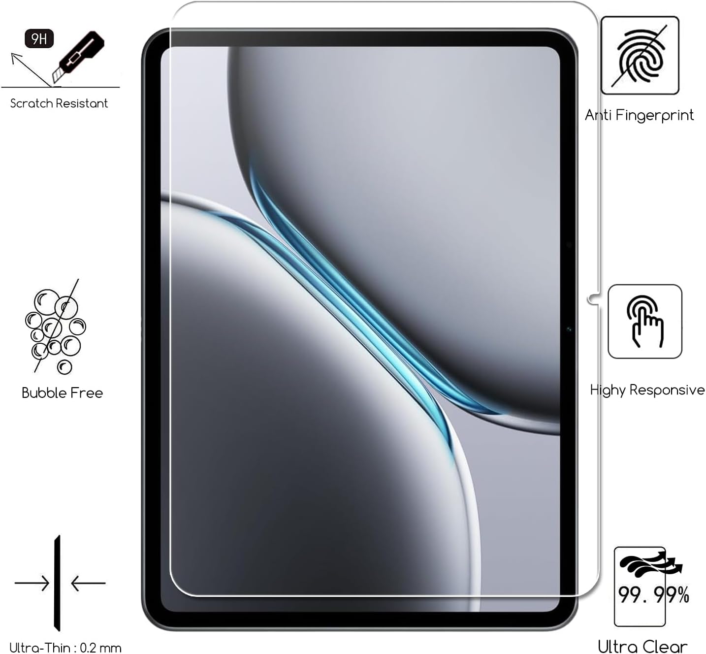 1 PCS Proteggi schermo in vetr - Oneplus Tablet Accessories recensione e prezzo